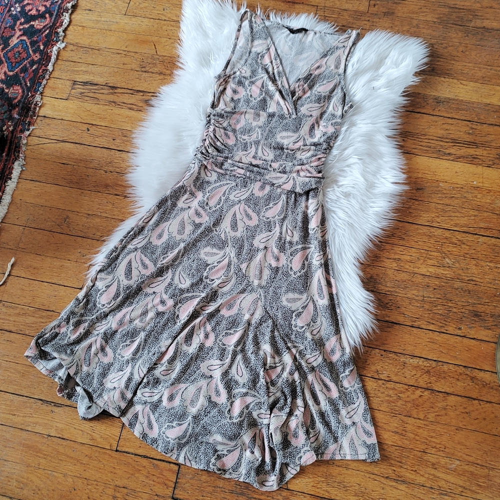 BCBGMAXAZRIA Paisley Handkerchief Dress